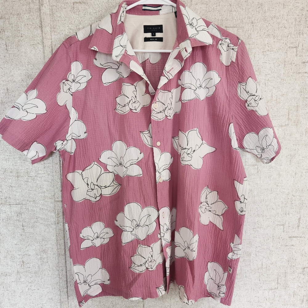 Ted Baker Pink Floral Men's Shirt